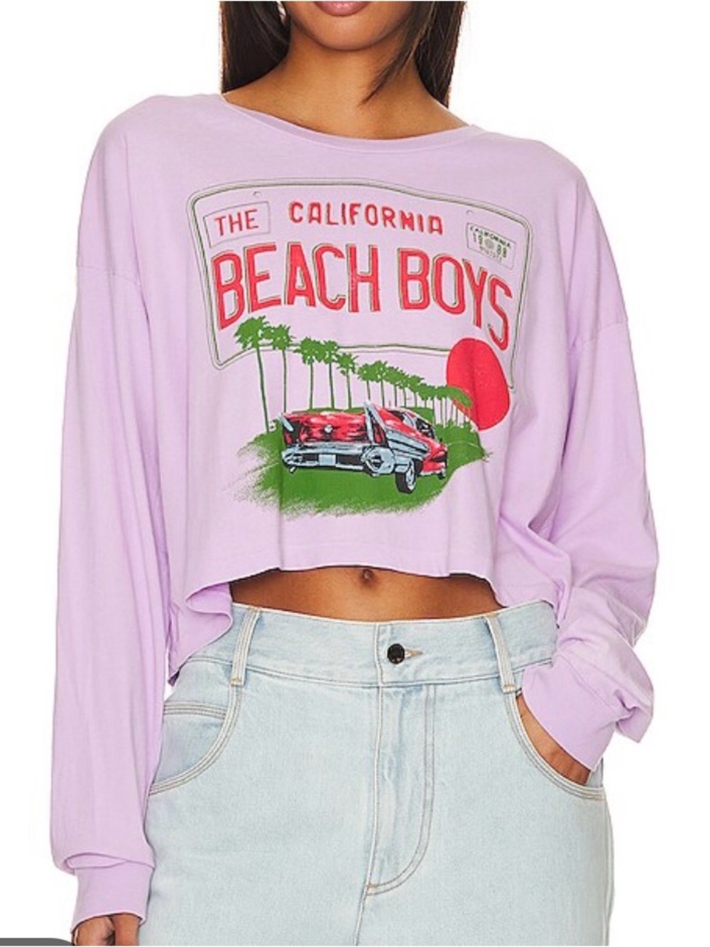 Daydreamer The Beach Boys License Plate Long-sleeve Crop Tee